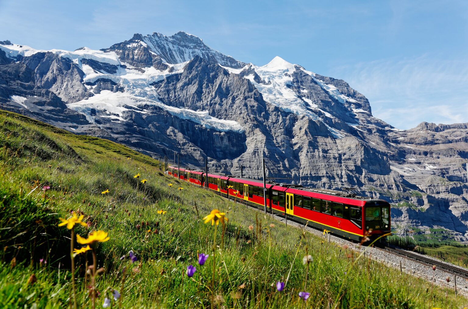 The breathtaking Jungfrau Railway